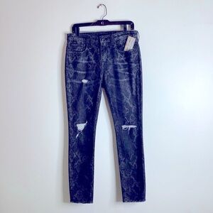 R13 gray black distressed jeans 5 pockets size 29